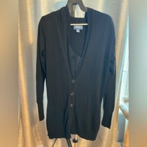 Simply Vera Vera Wang Men's Charcoal Cardigan Sweater